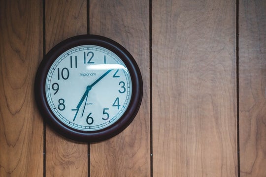 wooden clock