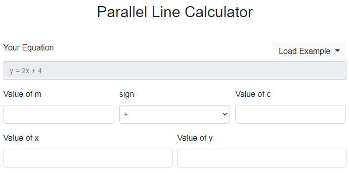 how to find a parallel line given a point